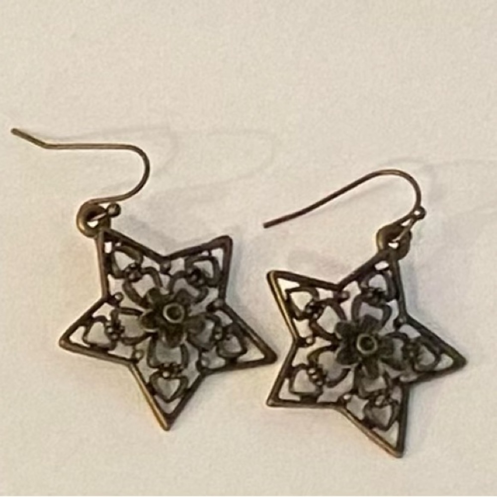 NEW Brass Star earrings